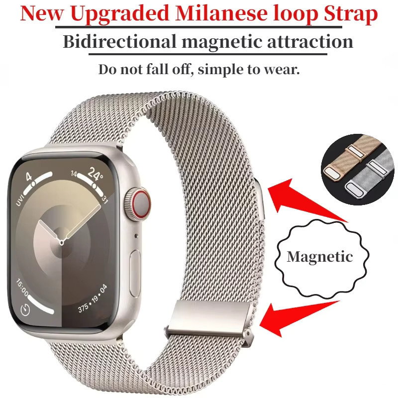 Uhrenarmband Milanaise, Edelstahl, Silber, Unisex - Bild 2