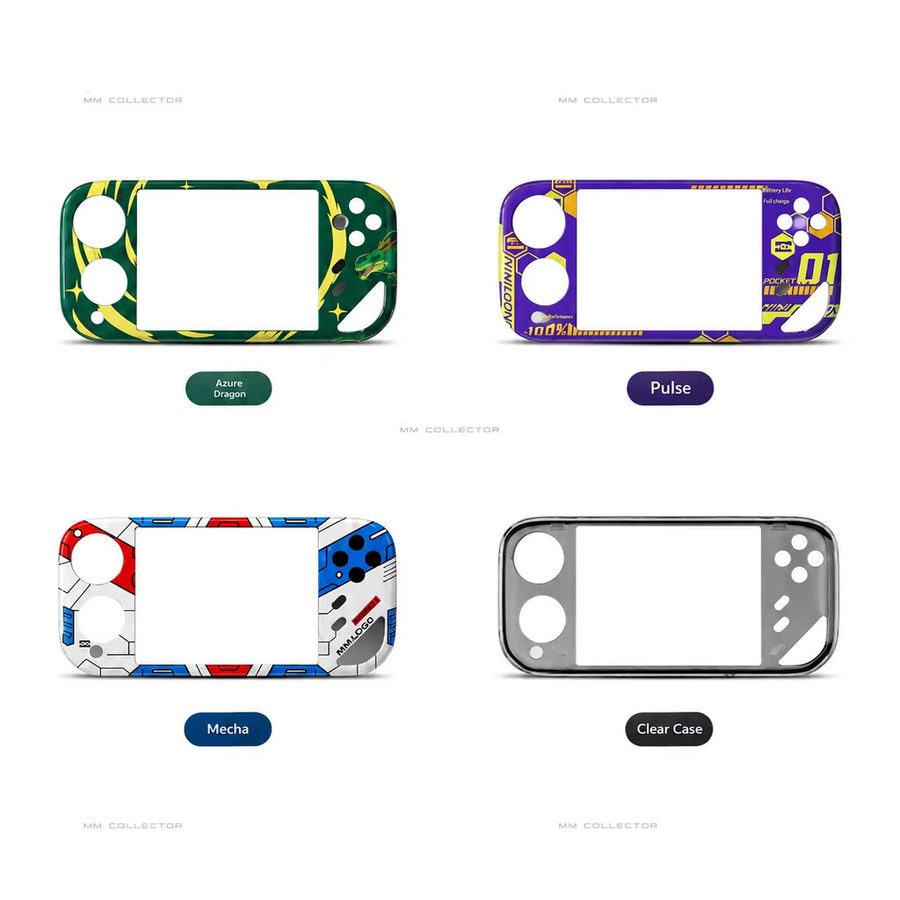 MINILOONG Ersatz-Frontabdeckung Grüner Drache für Pocket 1 Spielkonsole, Magnetisches Modulares Gehäuse Zubehör - Bild 1