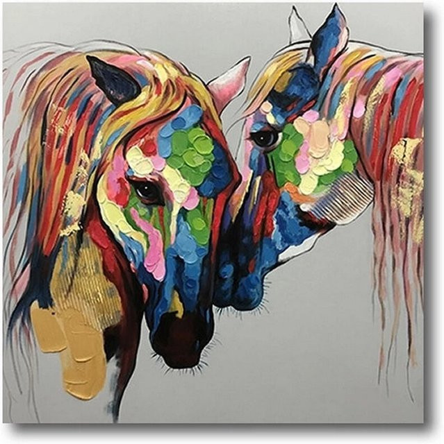 TPFLiving Poster Leinwand mit abstrakten und bunten Tiermotiven, Modell JB1870-10, Multicolor, B/H: 20 x 20 cm - Bild 1