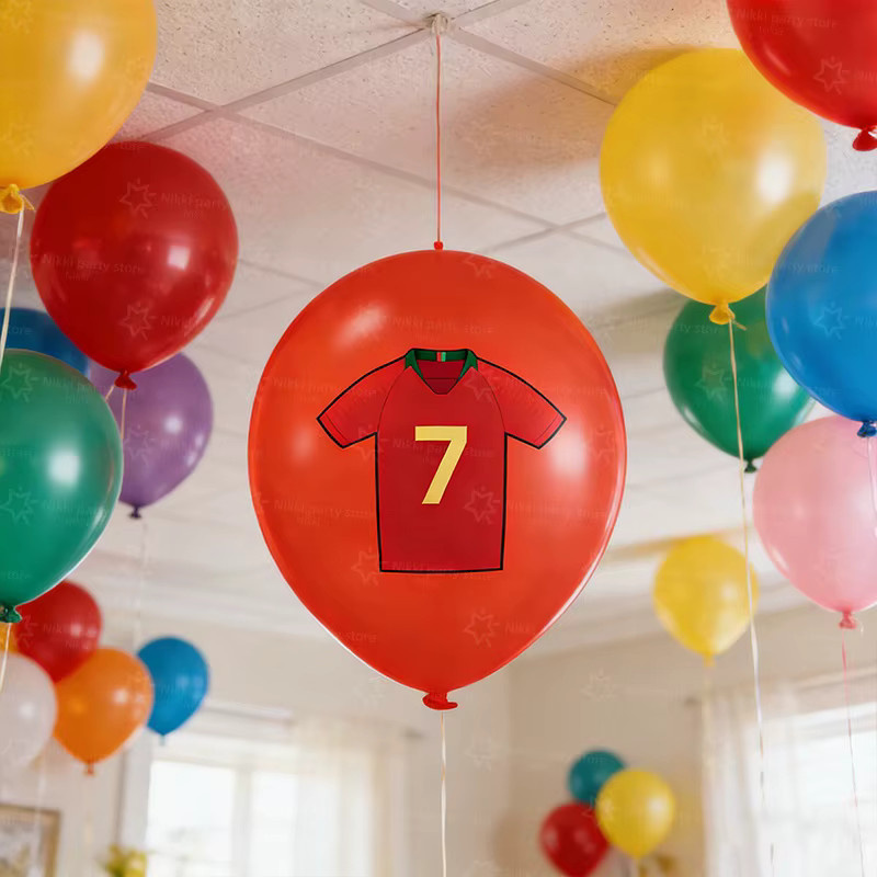 Fußball-Latexballons für deine Geburtstagsparty, Mehrfarbig, Durchmesser: 30,48 cm - Bild 4