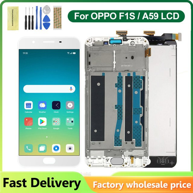 Oppo LCD-Display Ersatz mit 5.5 Zoll Touchscreen Digitalisierer Baugruppe in Weiß für Oppo A59 A1601 und Oppo F1s - Bild 1
