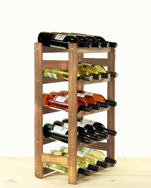 PROREGAL Pinotwine Weinregal aus massivem Kiefernholz in Braun Geölt, H x B x T: 70 x 43 x 25 cm - Bild 1