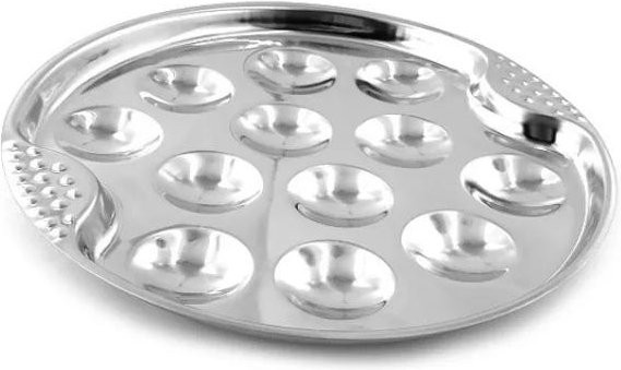 Bestbags Servierplatte aus Edelstahl in Silber und Weiß - Bild 1
