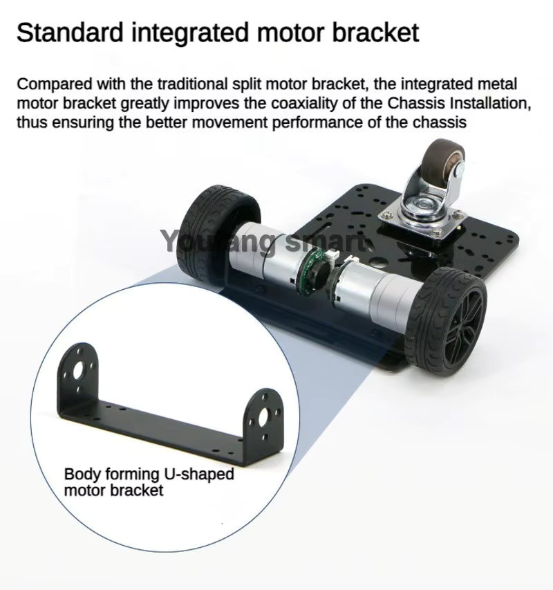 YoufangSmart Roboter-Auto DIY-Kit, Schwarz - Bild 2