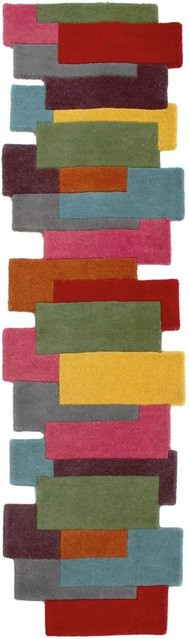 Flair Rugs Wollteppich Collage Mehrfarbig Modern Abstract B: 66 cm, L: 300 cm - Bild 1