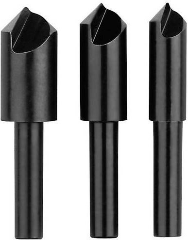 Bosch Kegelsenker-Set 3teilig aus Werkzeugstahl in Schwarz mit Zylinderschaft (8 mm, 10 mm, 12 mm) - Bild 1