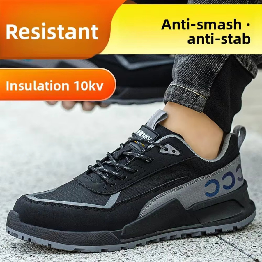 QHSPE Arbeitsschutzschuhe für Herren: Isolierte und verschleißfeste Sicherheitsschuhe mit Anti-Smashing und Anti-Piercing Schutz (10KV) - Bild 5