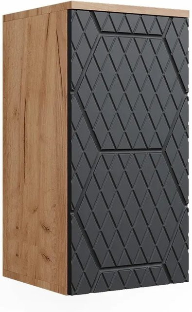 Vicco Hängeschrank Irma Badezimmer in Eiche und Anthrazit mit 2 Fächern, B/H: 30 x 59 cm - Bild 2