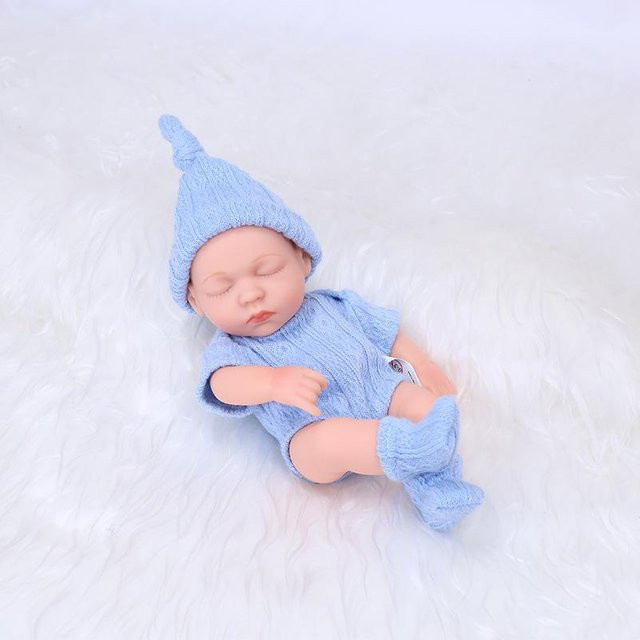 NPK Baby-Mädchen-Puppe, Ganzkörper-Silikon-Badepuppe, Silikon, 19 cm - Bild 1