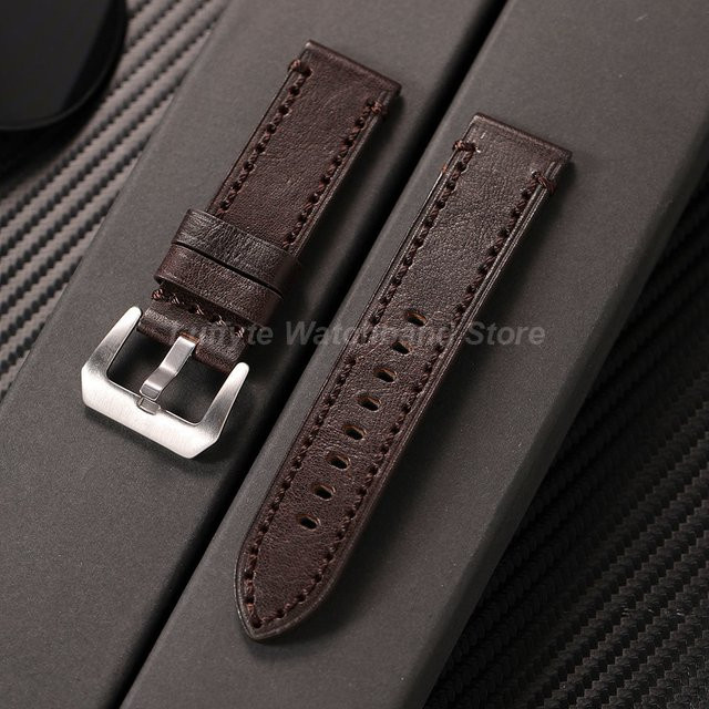 Luffyte Uhrenarmband Echtleder, Herren, Vintage - Bild 1