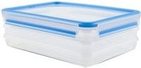 Emsa CLIP & CLOSE Aufschnittbox-System, 4-teilig, transparent/blau, 1,0 l - Bild 1