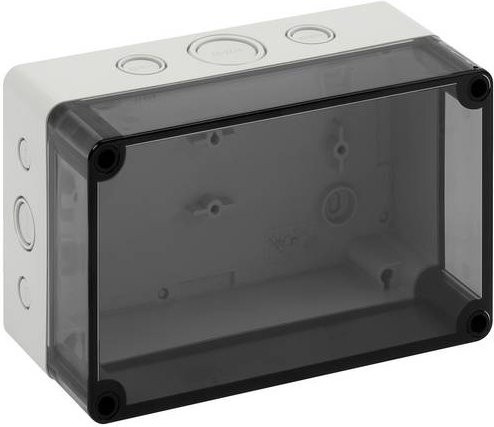 Spelsberg Universal-Gehäuse TK PC 1811-8f-tm aus Kunststoff in Grau und Transparent, B/T/H: 18,0 x 11,0 x 8,4 cm - Bild 1