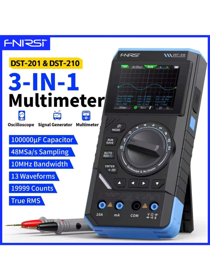 FNIRSI DST-210 und DST-201 Tragbares 3-in-1 Oszilloskop Multimeter und Signalgenerator für Elektronik-Reparatur und Diagnose - Bild 7