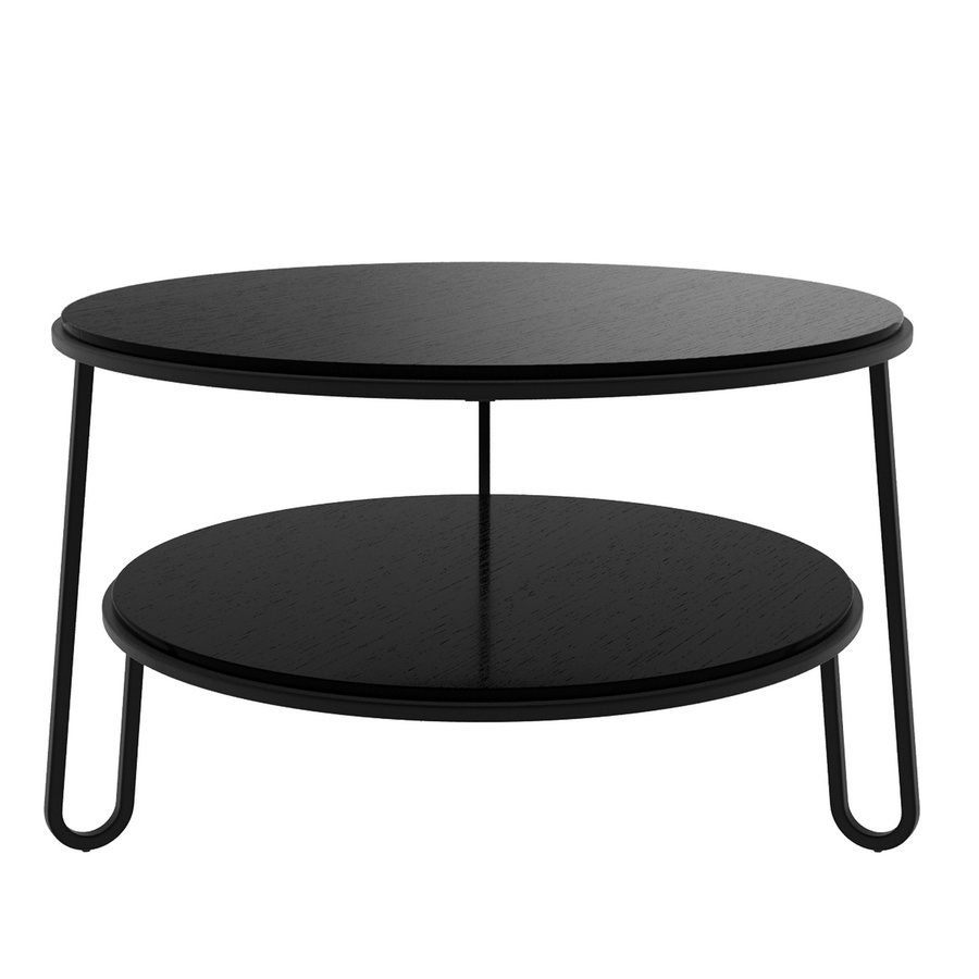 Harto Eugenie Couchtisch in Schwarz aus MDF und Metall - Bild 2