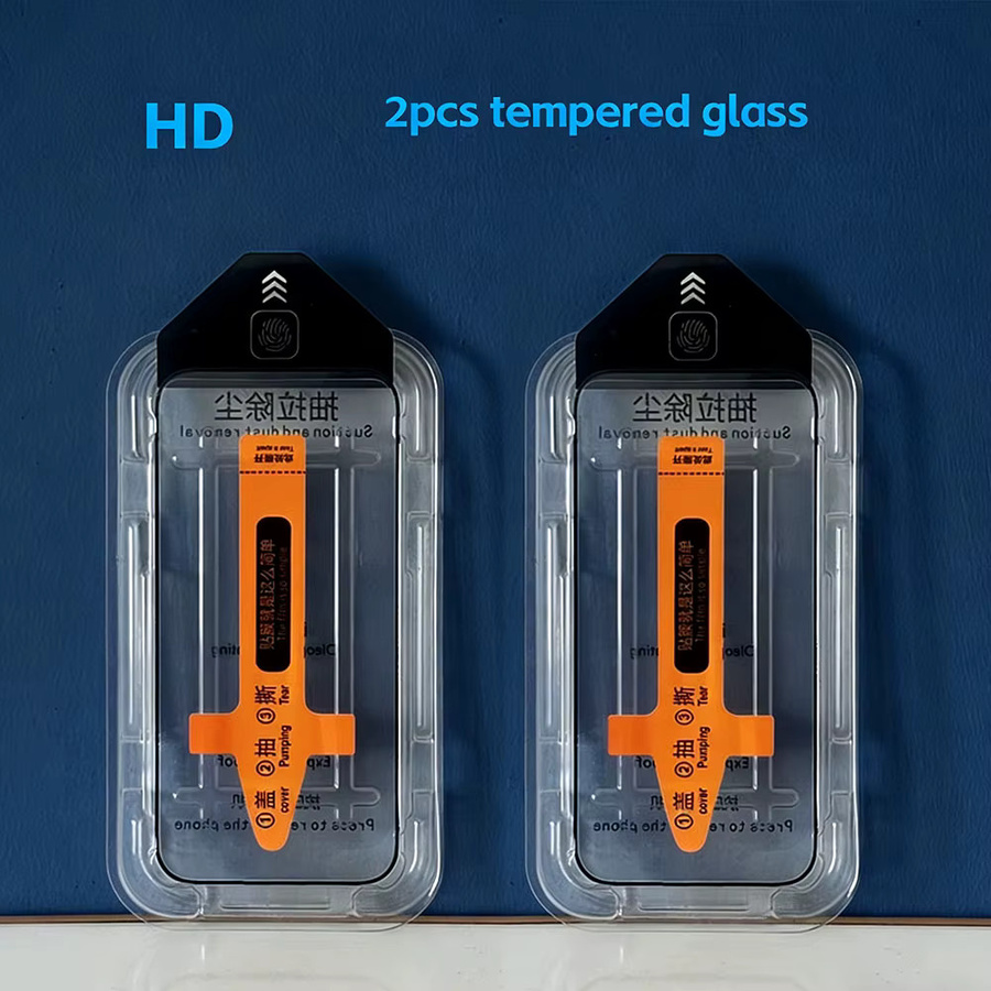 2 Stück Displayschutzfolie aus gehärtetem Glas für OPPO Reno13 F, Reno12 F, Reno11 F, transparent mit staubdichter Installation - Bild 2