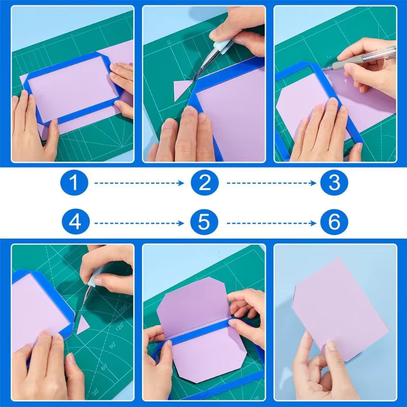 Blauer Acryl-Notizbucheinband als Buchbinderei-Werkzeug in 3 Größen für Scrapbooking und Buchbinderei-Vorlagen - Bild 4