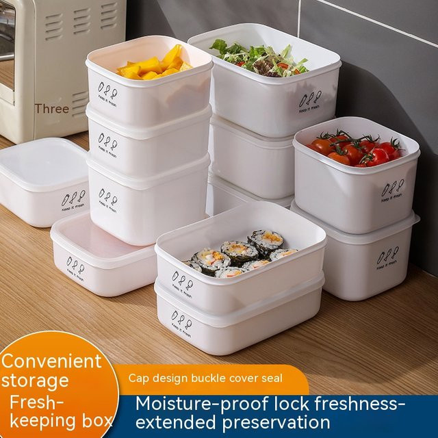 Weiße Bento-Lunchbox aus Kunststoff mit Heizfunktion und versiegelter Frischhaltebox für Obst und Lebensmittel - Bild 1