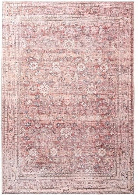 Binchi Furniture Vintage Teppich mit floralem Design, waschbar und rutschfest, Mehrfarbig, B: 120 cm, T: 160 cm - Bild 1