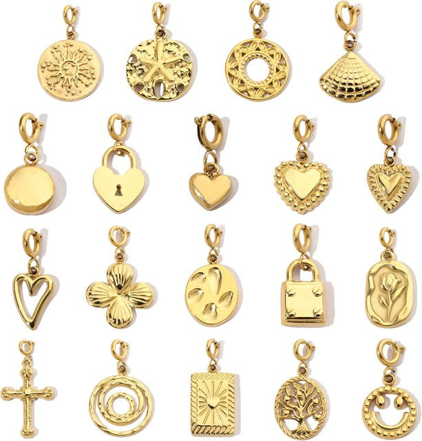 vnistar Anhänger, Edelstahl, Gold, Damen - Bild 1