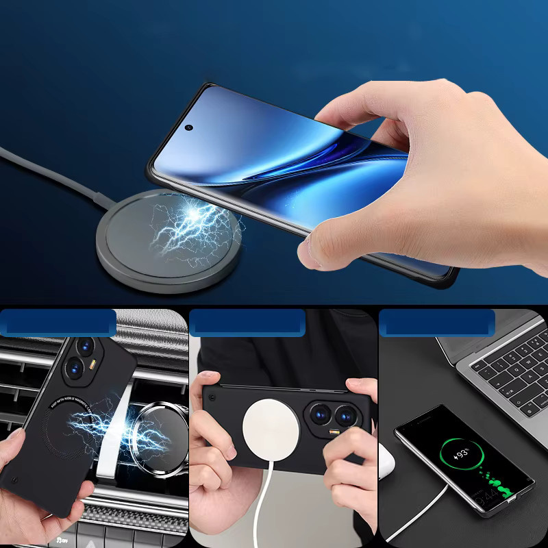 MagSafe kompatible magnetische Schutzhülle aus hartem PC für Honor 300 200 100 90 70 50 Ultra X60 Pro Magic 6 5 4 3 7 Pro in Blau oder Schwarz - Bild 4