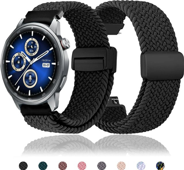 Realme Uhrenarmband Nylon, 22 mm, Schwarz, Unisex - Bild 1