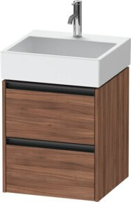 Duravit Waschtischunterschrank Ketho.2 in Nussbaum Natur mit 2 Schubladen, wandhängend, B/T: 48,4 x 46 cm - Bild 1