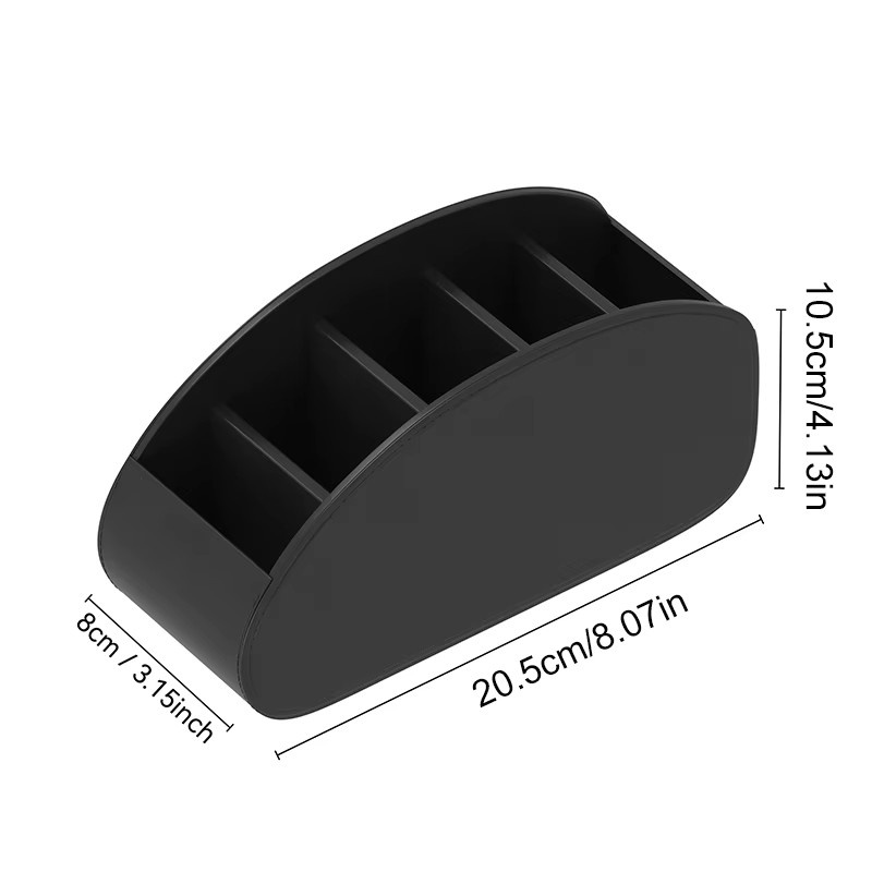 YOCITY Multifunktionaler 5-Fächer Desktop-Organizer aus Kunststoff in Weiß für Fernbedienungen, Kosmetik und Bürobedarf - Bild 4