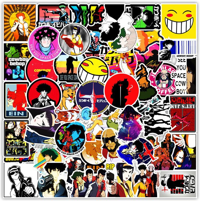 Bandai Cowboy Bebop Anime Aufkleber Set Multicolor für Laptop und Notebook - Bild 1