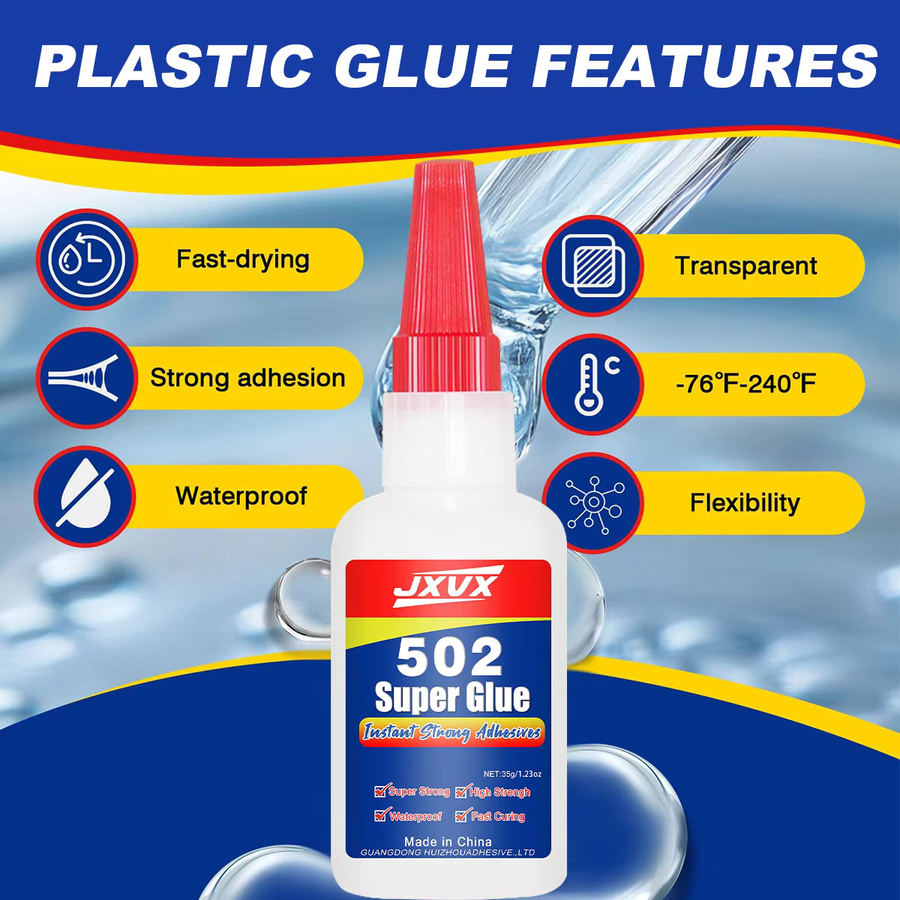 10 Stück YZAN 502 Superkleber Cyanacrylat-Klebstoff Transparent Wasserfest für Leder, Gummi, Holz und Metall - Bild 2