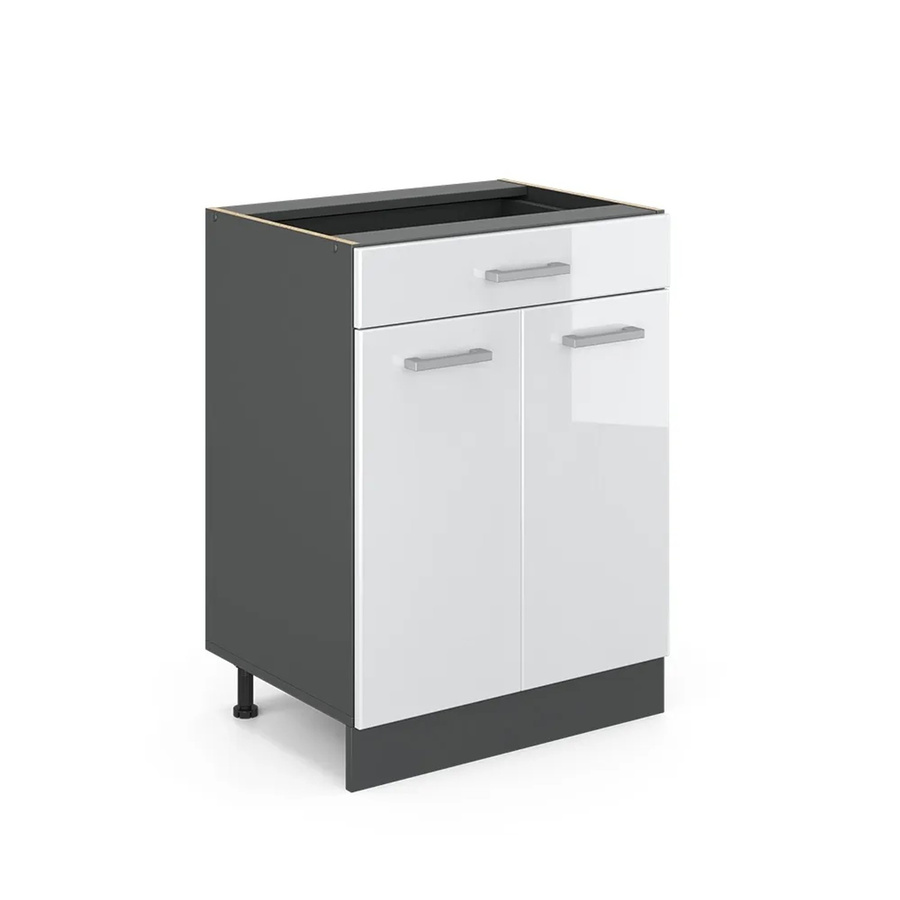 Vicco Küchenunterschrank R-Line in Weiß Hochglanz oder Anthrazit mit Schublade, Breite: 60 cm - Bild 2