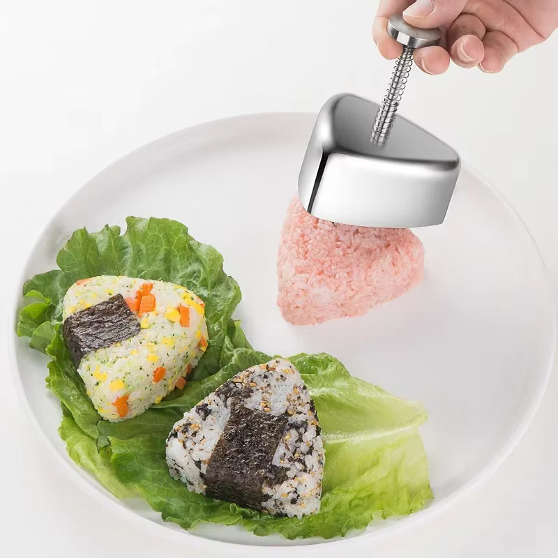 JUSTINLAU Sushi-Formen aus Edelstahl in Herzform, Silber, 3er-Set Reisballen-Former für Bento - Bild 2