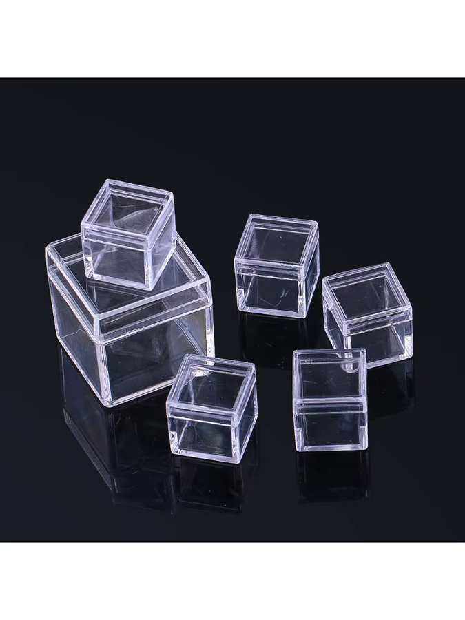 2er-Set transparente Acryl-Schmuckboxen zur Aufbewahrung von Münzen, Insektenproben und kleinen Sammlerstücken - Bild 3