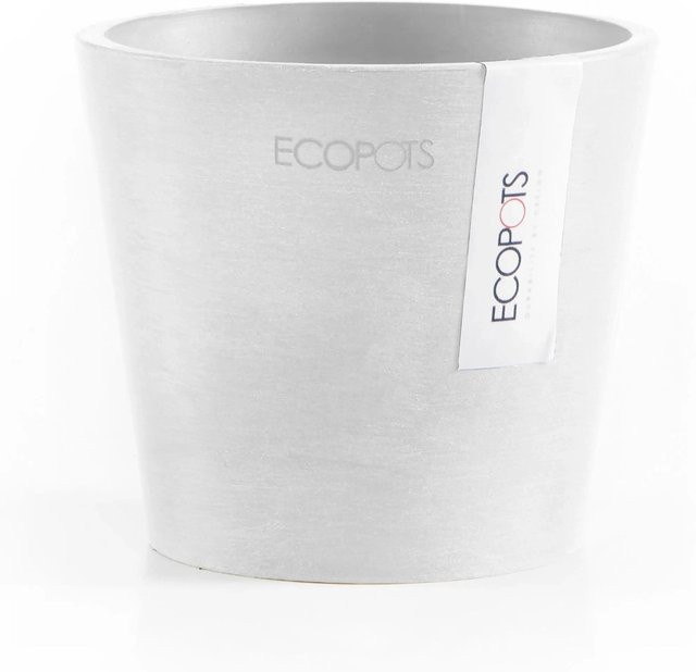 Ecopots Pflanztopf Amsterdam Mini Weiß Höhe: 10,5 cm, Durchmesser: 9 cm - Bild 1