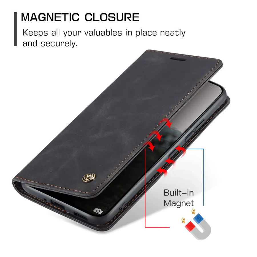 Magnetische Retro Leder Flip Karten Brieftasche für Xiaomi 15T Pro 14T 13T POCO M7 Pro X7 F7 Pro Ultra 5G in Braun - Bild 2