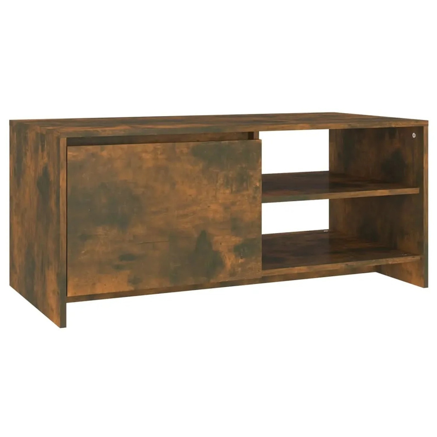 vidaXL Couchtisch in Räuchereiche, modernes Design aus Holzwerkstoff, Braun, B/T/H: 102 x 50 x 45 cm - Bild 2
