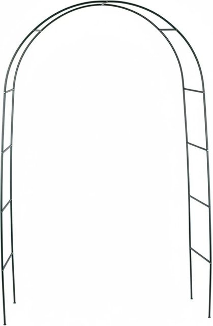 Relaxdays Torbogen Rankhilfe aus Metall in Dunkelgrün, H 240 cm x B 140 cm x T 38 cm - Bild 1