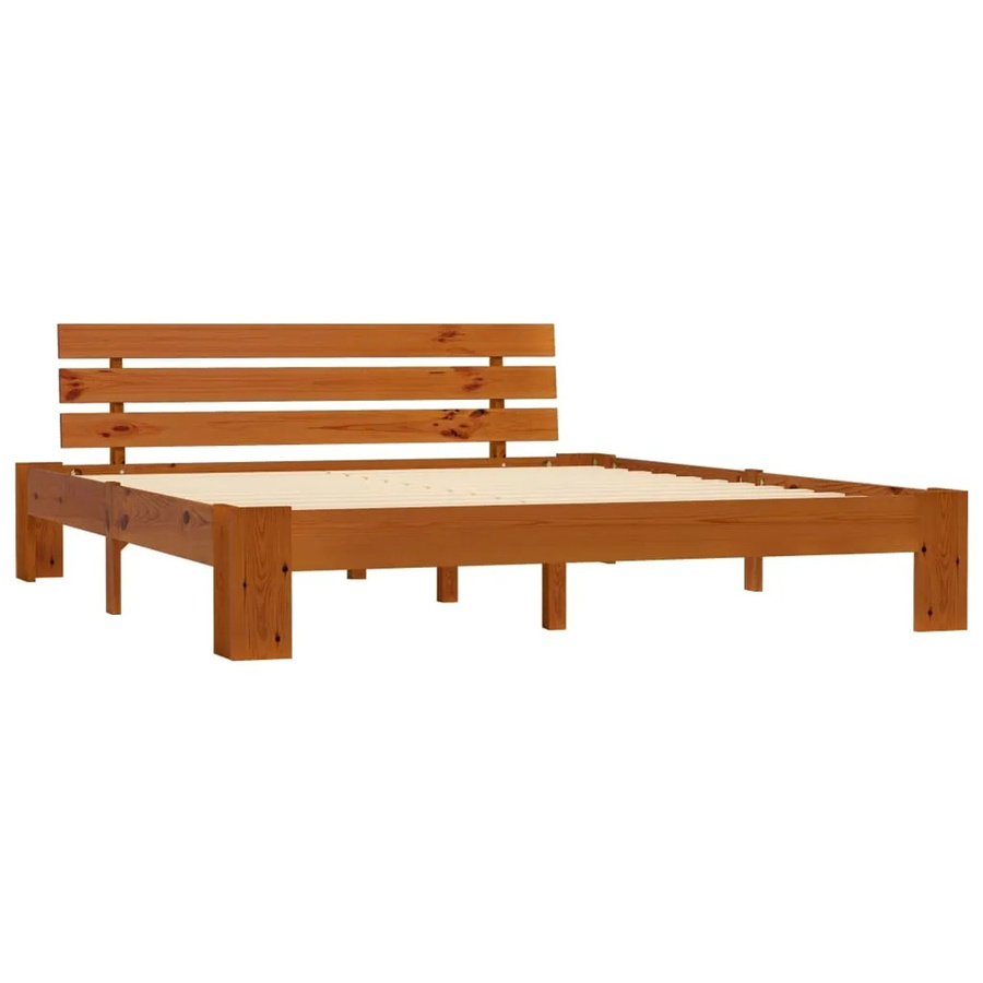 vidaXL Massivholzbett aus Kiefer in Honigbraun, B/T/H: 180 x 200 x 185 cm - Bild 2