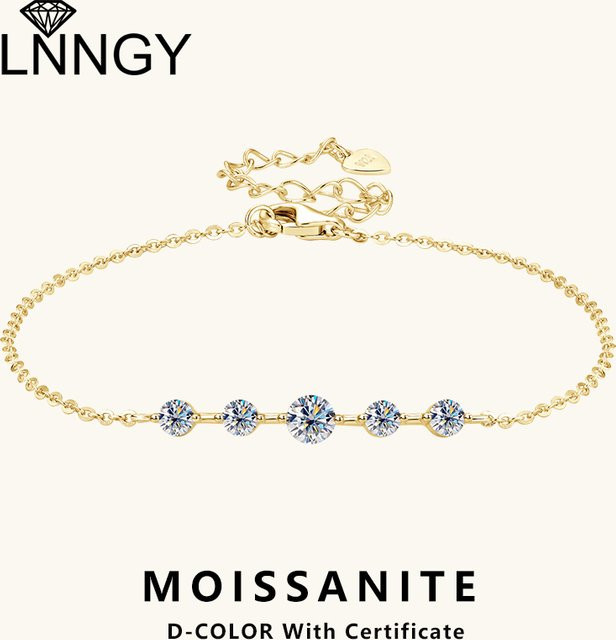 Lnngy Armband, 925 Sterlingsilber, Moissanit, Damen - Bild 1