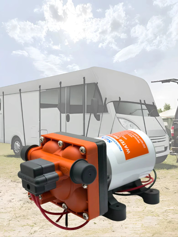 xmshxltd Automatische Vierkammer-Membranpumpe mit hohem Kopf, DC 12/24 V, 11,3 LPM, selbstansaugende Hochdurchflusspumpe für Boote, Häuser und Wohnwagen - Bild 4