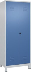 C+P Wäsche- und Kombispinde Classic PLUS mit 2 Abteilen und Sicherheits-Drehriegel in Fernblau, H: 195 cm, B: 80 cm, T: 50 cm - Bild 1