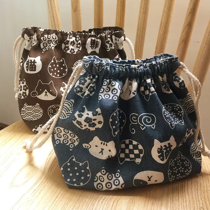Luckey Cat Lunch Bag isolierte Kühltasche für Studenten in Braun B/T/H: 27,0 x 19,0 x 10,0 cm - Bild 2