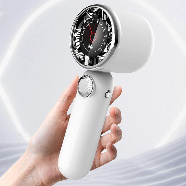 Sarmocare Handventilator mit 100 Geschwindigkeitsstufen in Purple, wiederaufladbarer USB-Ventilator für unterwegs und als Tischventilator - Bild 1