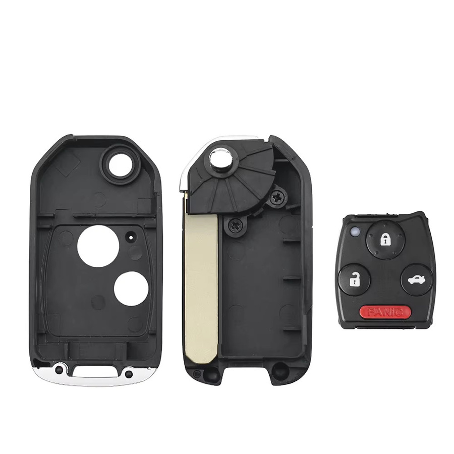 KEYYOU Ersatz Gehäuse für Honda Fit CRV Civic Insight Ridgeline HRV Jazz Accord 2003-2013, Remote Key Shell Fob Case, Schwarz - Bild 3