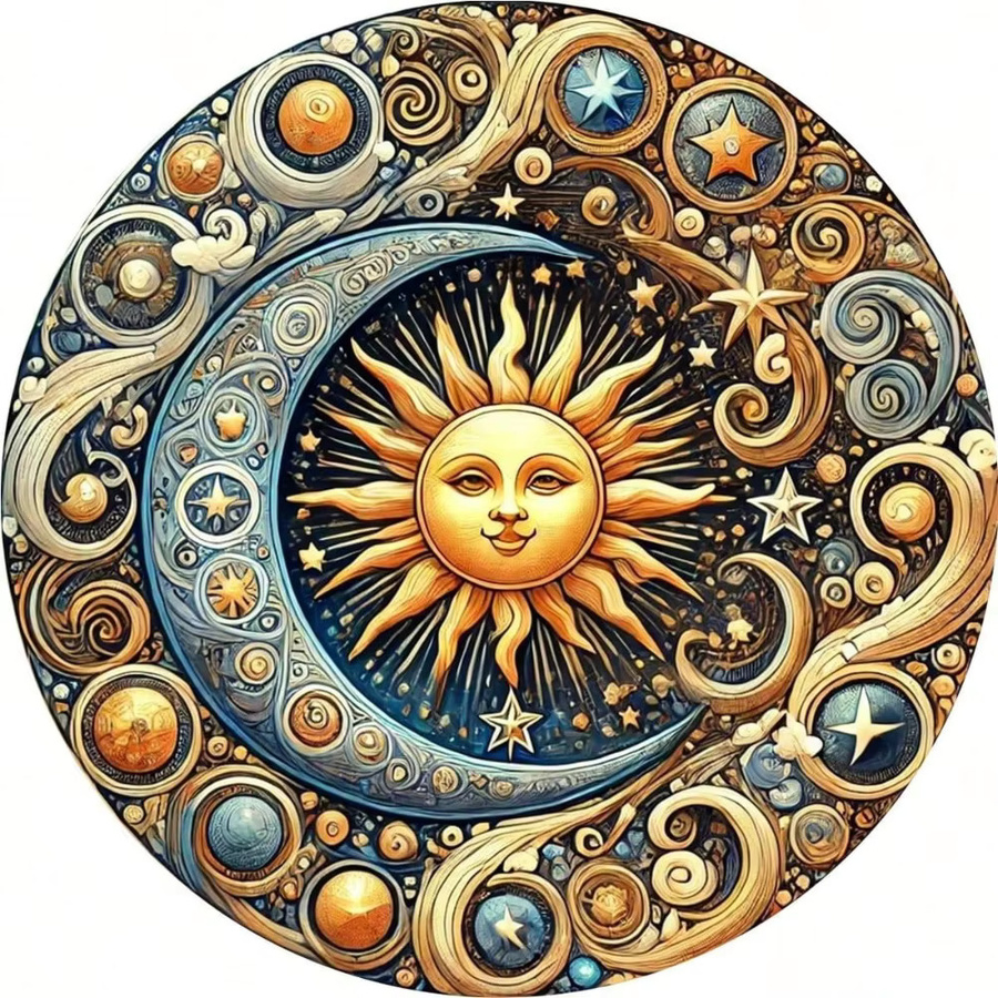 Hello Young Runde Wanddekoration aus Metall Frühlingssonne und Mond Durchmesser: 20,3 cm - Bild 6