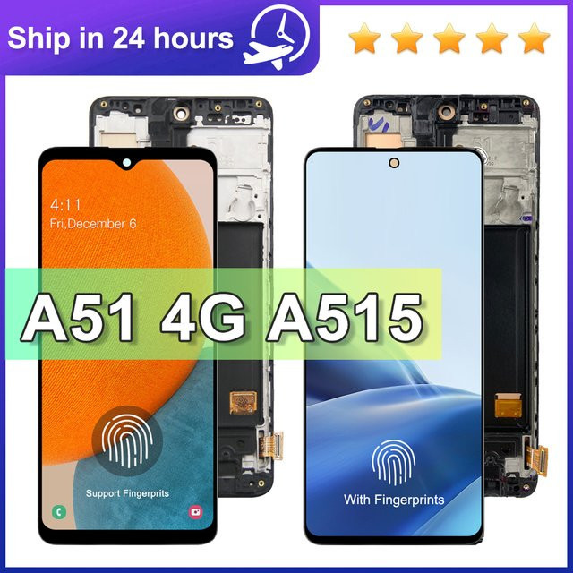 Samsung AMOLED LCD Display mit Touch Screen für Samsung Galaxy A51 4G/LTE in Schwarz (SM-A515F/DS) - Bild 1