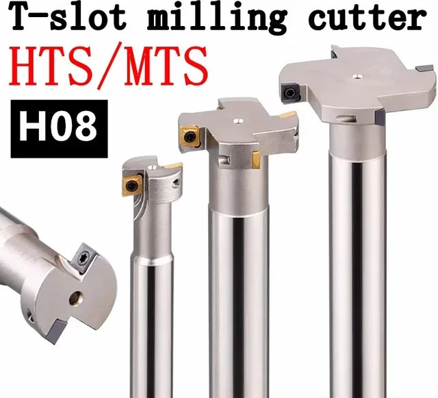 XCMY CNC T-Nut-Fräser HTS MTS-Serie mit 8 mm Dicke, Schlitzstange aus Hartmetall in Silber - Bild 1