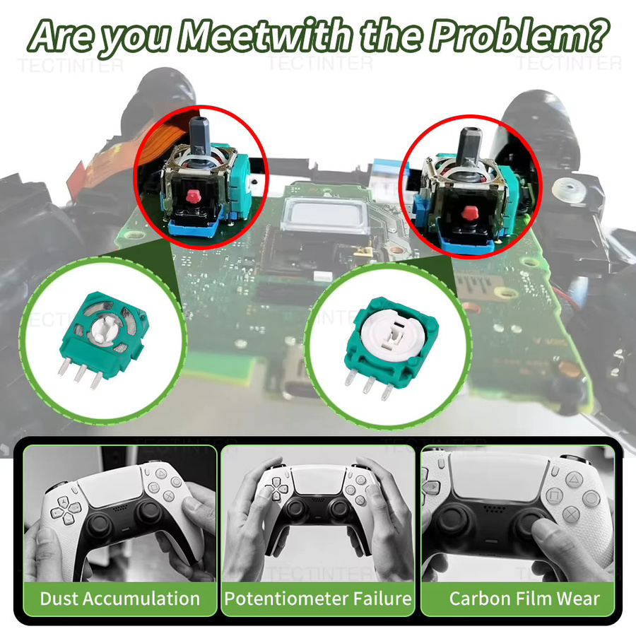 Sony Analog Joystick Potentiometer 2K3 Ohm Ersatzmodul für Dualsense PS5 Controller Sensor Reparatur Set - Bild 3