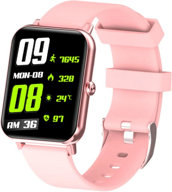 TPFNet Smart Watch Fitness Tracker IP67 mit Silikon Armband für Android und iOS in Rosa - Bild 1