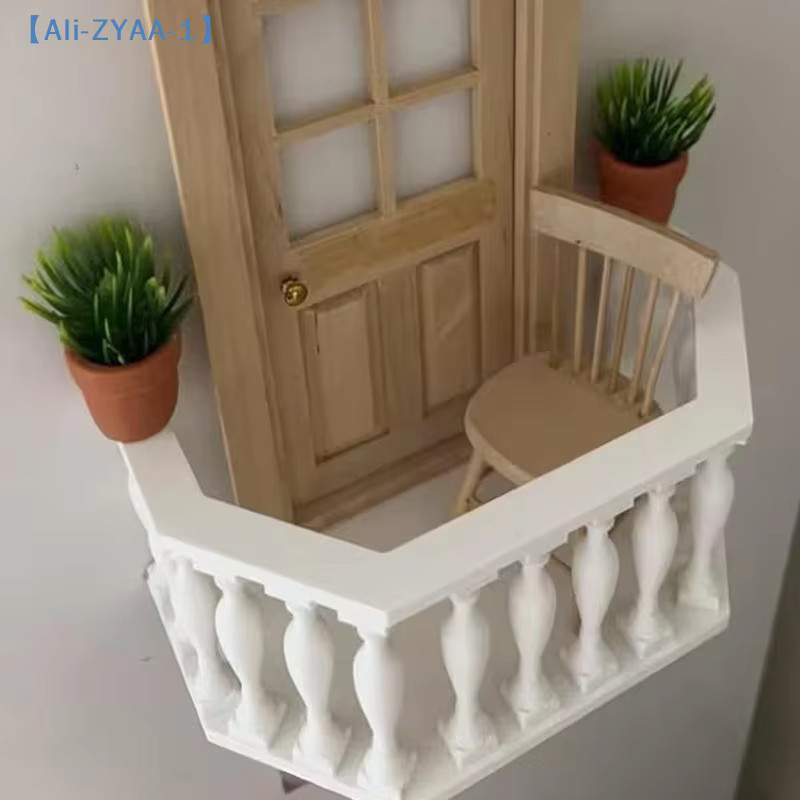 JETTING Miniatur-Puppenhaus-Balkon mit Geländer, Zubehör, 1-teiliges Set - Bild 3