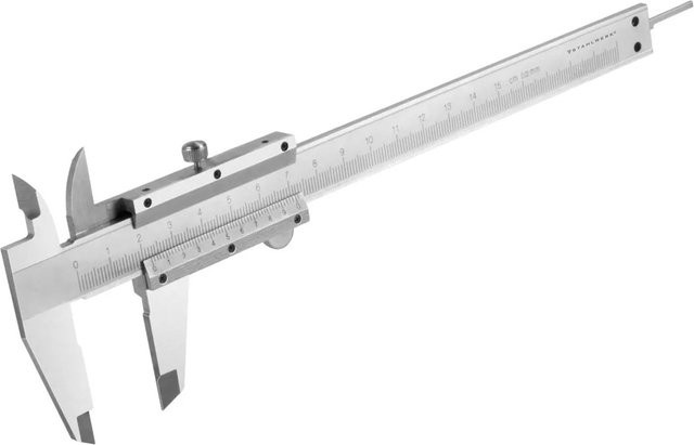 STAHLWERK Messschieber aus gehärtetem Carbon-Stahl in Silber, Messbereich 0-150 mm, DIN 862 - Bild 1